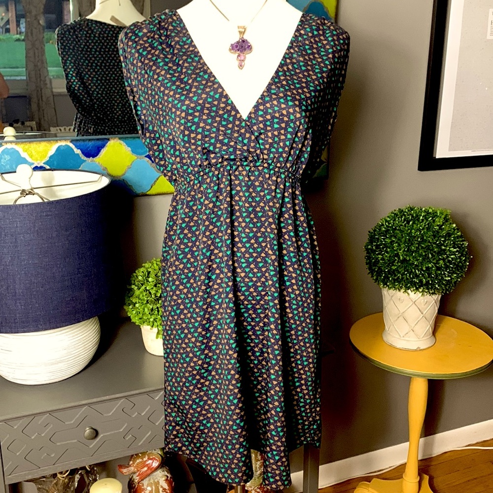 Sleeveless Geo Print Dress
